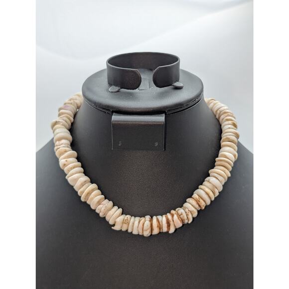 Vintage Genuine X-Large Up to 15mm Puka Shell Barrel Clasp 16.5" Necklace - Picture 1 of 7